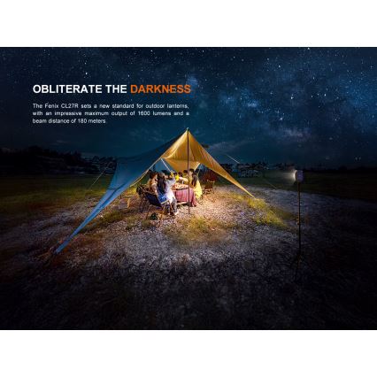Fenix CL27RGRE - LED Dimming επαναφορτιζόμενο φωστικό LED/USB IP66 1600 γυαλιστερό 285 h 5000 mAh