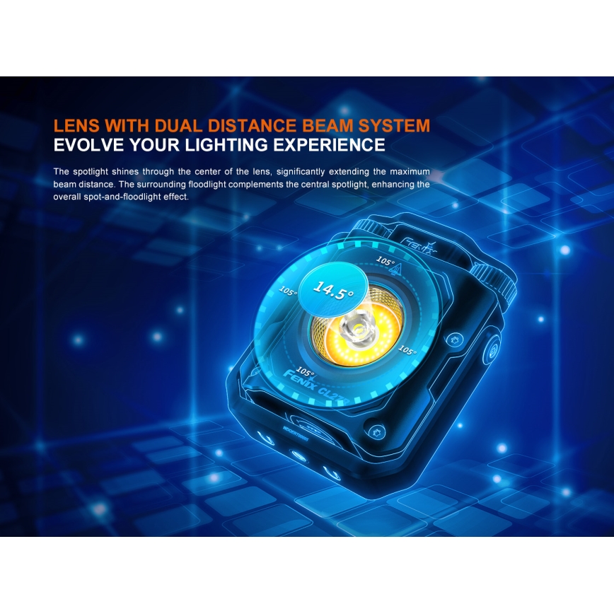 Fenix CL27RGRE - LED Dimming επαναφορτιζόμενο φωστικό LED/USB IP66 1600 γυαλιστερό 285 h 5000 mAh