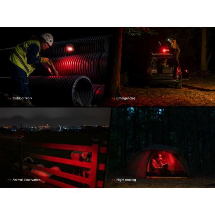 Fenix CL27RGRE - LED Dimming επαναφορτιζόμενο φωστικό LED/USB IP66 1600 γυαλιστερό 285 h 5000 mAh