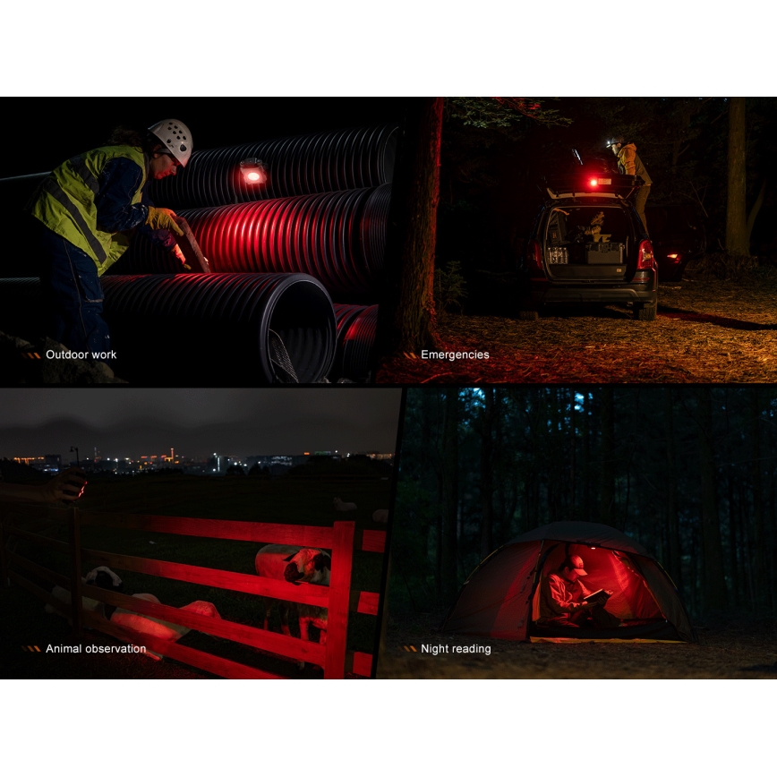 Fenix CL27RGRE - LED Dimming επαναφορτιζόμενο φωστικό LED/USB IP66 1600 γυαλιστερό 285 h 5000 mAh