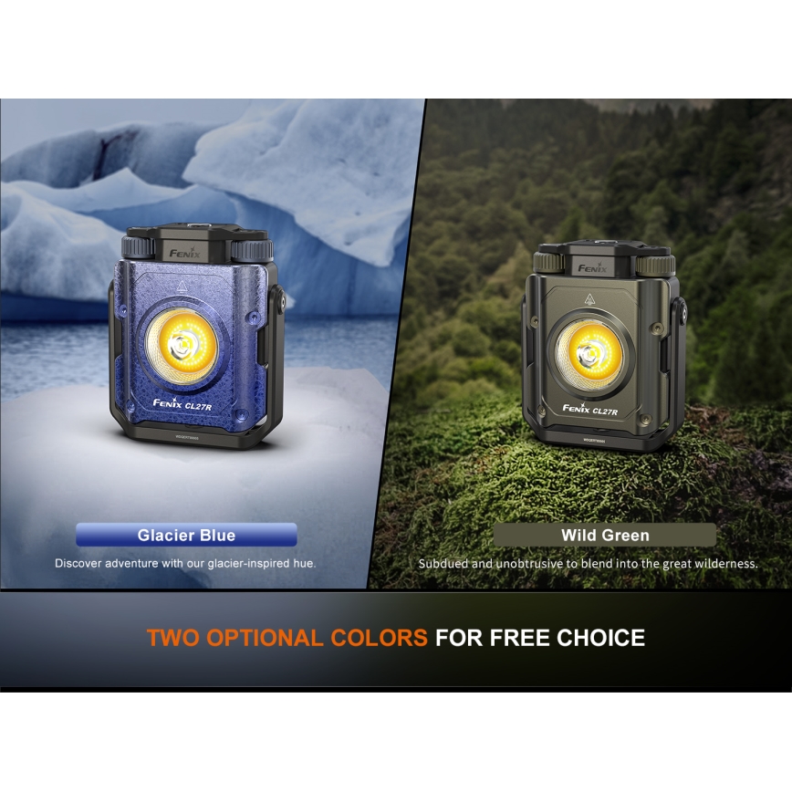 Fenix CL27RGRE - LED Dimming επαναφορτιζόμενο φωστικό LED/USB IP66 1600 γυαλιστερό 285 h 5000 mAh