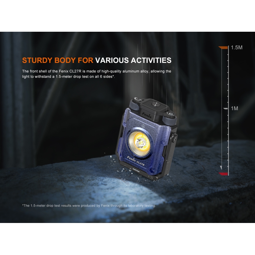 Fenix CL27RGRE - LED Dimming επαναφορτιζόμενο φωστικό LED/USB IP66 1600 γυαλιστερό 285 h 5000 mAh