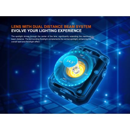 Fenix CL27RGRE - LED Dimming επαναφορτιζόμενο φωστικό LED/USB IP66 1600 γυαλιστερό 285 h 5000 mAh