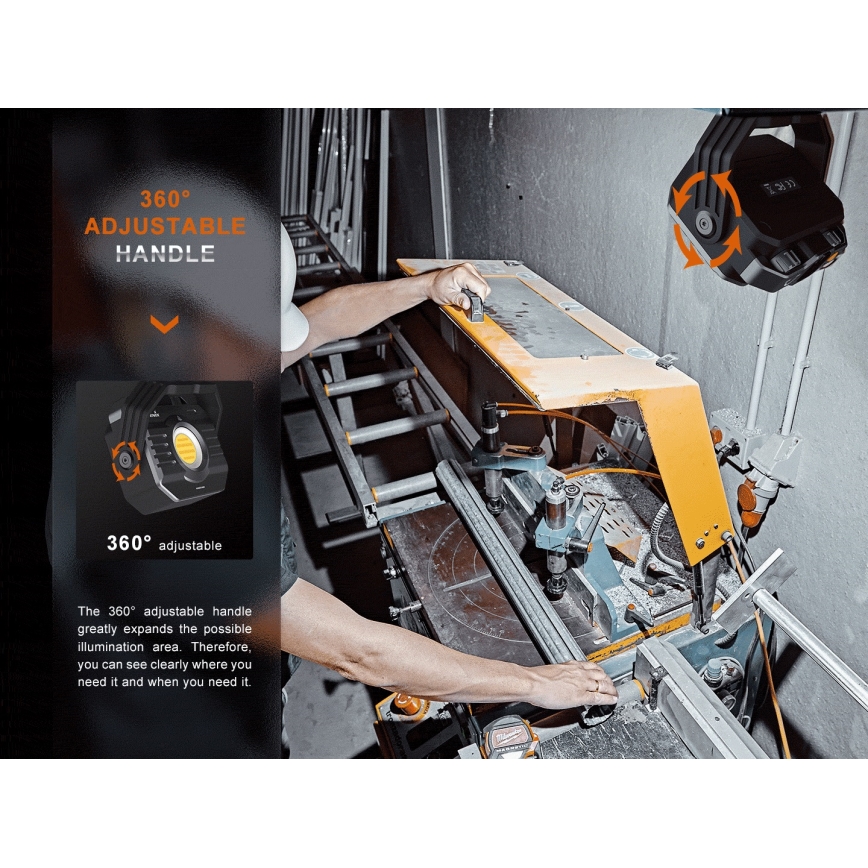 Fenix CL28R - LED Dimming επαναφορτιζόμενος προβολέας με power bank LED/USB IP66 2000 γυαλιστερό 360 h 10000 mAh
