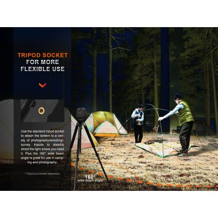 Fenix CL28R - LED Dimming επαναφορτιζόμενος προβολέας με power bank LED/USB IP66 2000 γυαλιστερό 360 h 10000 mAh