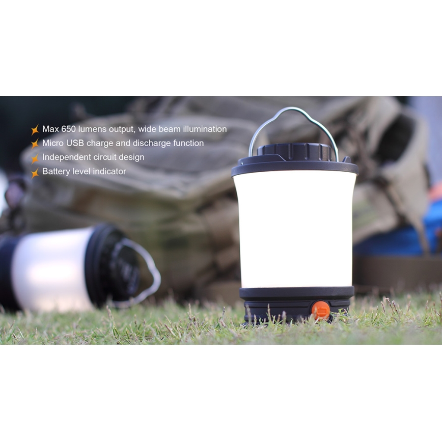 Fenix CL30R - Φορητός επαναφορτιζόμενος φακός LED/USB/6xCR123A IPX7 650 lm 300 ώρες 2600 mAh