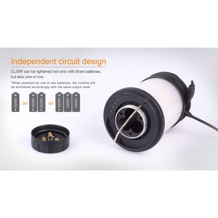 Fenix CL30R - Φορητός επαναφορτιζόμενος φακός LED/USB/6xCR123A IPX7 650 lm 300 ώρες 2600 mAh