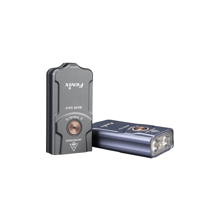 Fenix E03RV20GREY - Επαναφορτιζόμενος φακός LED LED/USB IP66 500 γυαλιστερό 30 h 400 mAh