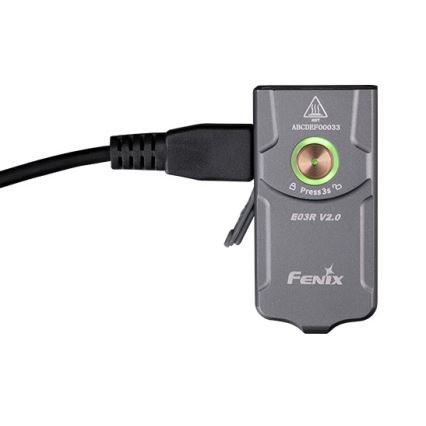 Fenix E03RV20GREY - Επαναφορτιζόμενος φακός LED LED/USB IP66 500 γυαλιστερό 30 h 400 mAh