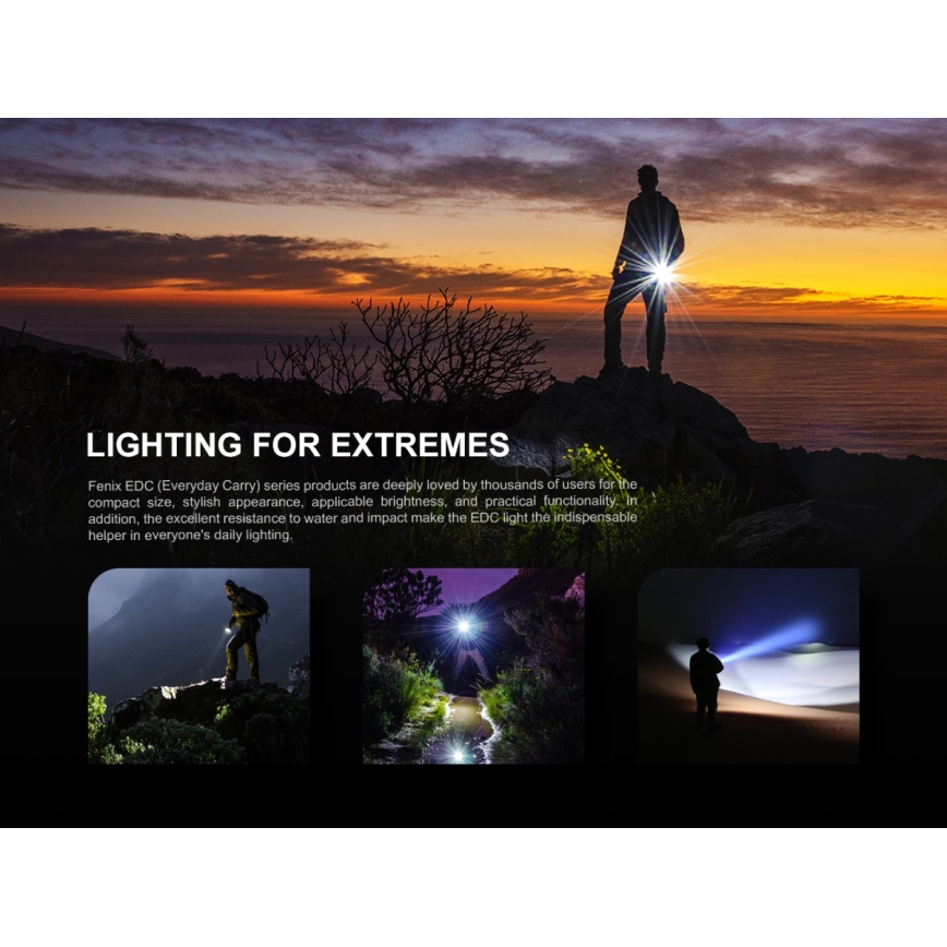 Fenix E05RBLC - LED Επαναφορτιζόμενος φακός LED / USB IP68 400 lm 30 ώρες