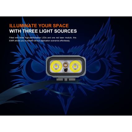 Fenix E06RGRY - LED Dimming επαναφορτιζόμενος φακός UV LED/USB IP66 700 γυαλιστερό 60 h 750 mAh γκρι