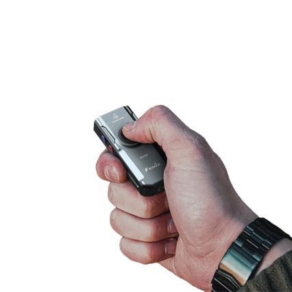 Fenix E06RGRY - LED Dimming επαναφορτιζόμενος φακός UV LED/USB IP66 700 γυαλιστερό 60 h 750 mAh γκρι