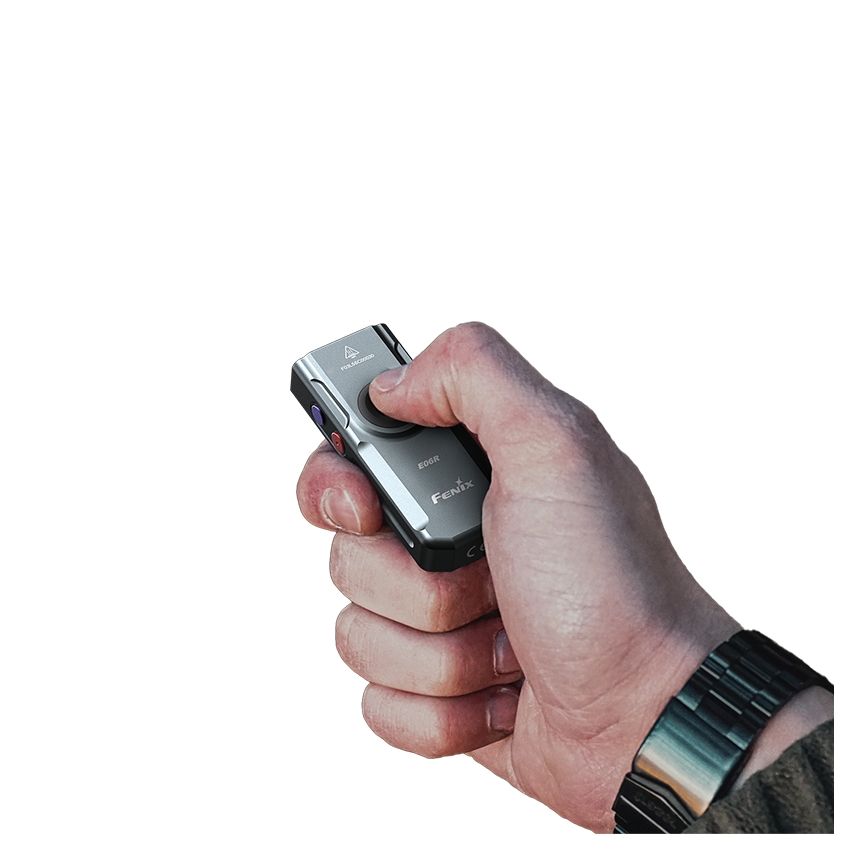 Fenix E06RGRY - LED Dimming επαναφορτιζόμενος φακός UV LED/USB IP66 700 γυαλιστερό 60 h 750 mAh γκρι