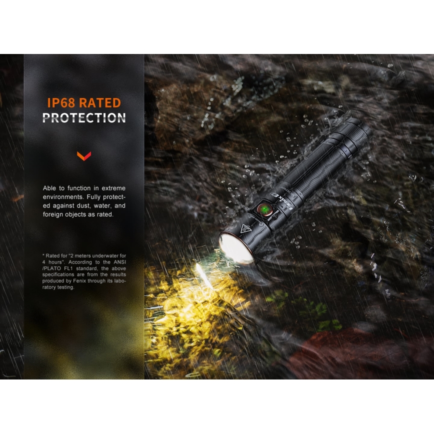 Fenix E35RSETAODS - LED Dimming rechargeable flashlight LED/USB IP68 3100 lm 69 h + diffuser 26,5mm