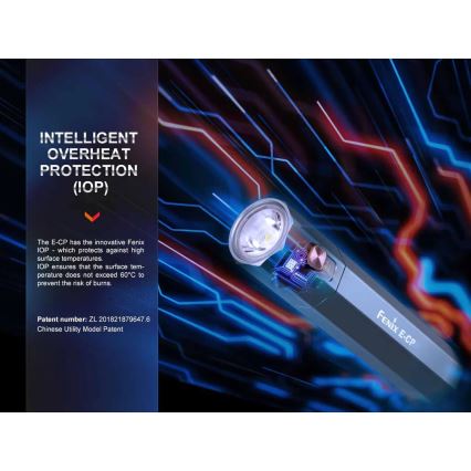 Fenix ECPBLCK - Επαναφορτιζόμενος φακός LED με power bank USB IP68 1600 γυαλιστερό 504 h 5000 mAh μαύρο