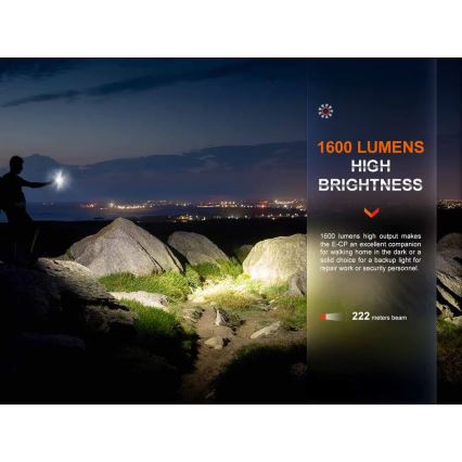 Fenix ECPBLUE - Επαναφορτιζόμενος φακός LED με powerbank USB IP68 1600 lm 504 ώρες 5000 mAh μπλε