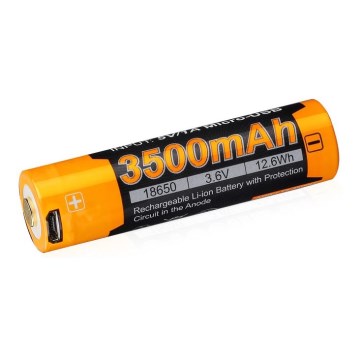 Fenix FE18650LI35USB - 1 τεμάχιο Επαναφορτιζόμενη μπαταρία USB/3,6V 3500 mAh