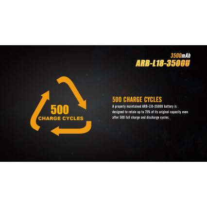 Fenix FE18650LI35USB - 1 τεμάχιο Επαναφορτιζόμενη μπαταρία USB/3,6V 3500 mAh