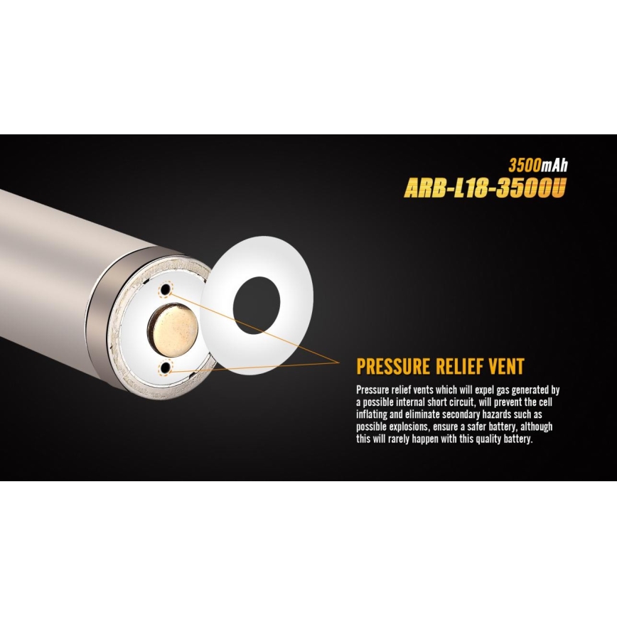 Fenix FE18650LI35USB - 1τμχ Επαναφορτιζόμενη μπαταρία USB/3,6V 3500 mAh