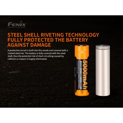 Fenix FE21700V20 - 1 τεμ. Επαναφορτιζόμενη μπαταρία 21700/3,6V 5000 mAh