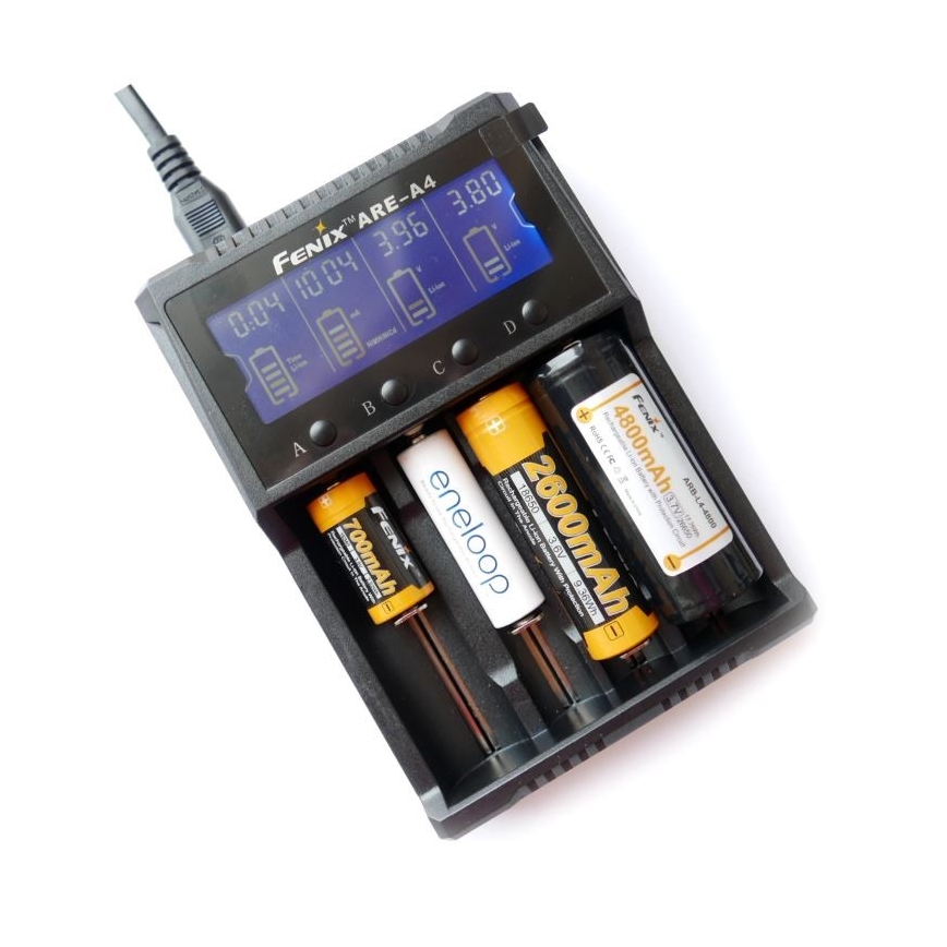 Fenix FENAREA4 - Φορτιστής μπαταριών 4xLi-ion/AAA/AA/C 5V