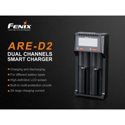 Fenix FENARED2 - Φορτιστής μπαταριών 2xLi-ion/AAA/AA/C 5V