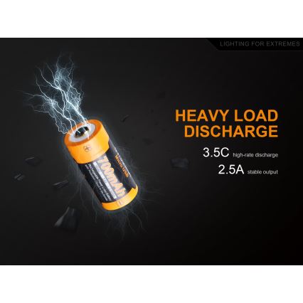 Fenix FERCR123ALIIONUP - Επαναφορτιζόμενη μπαταρία USB/3,6V 700 mAh, 1 τεμάχιο