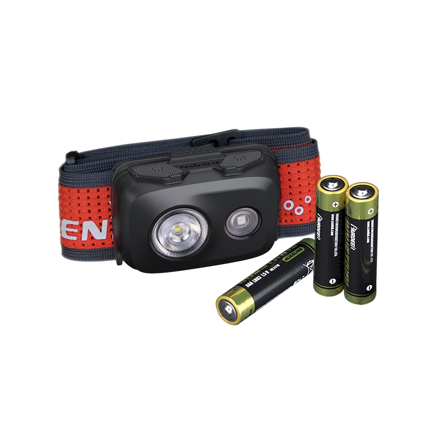 Fenix HL16V2BLK - LED Λάμπα κεφαλής LED/3xAAA IP66 450 lm 200 h μαύρο/πορτοκάλι