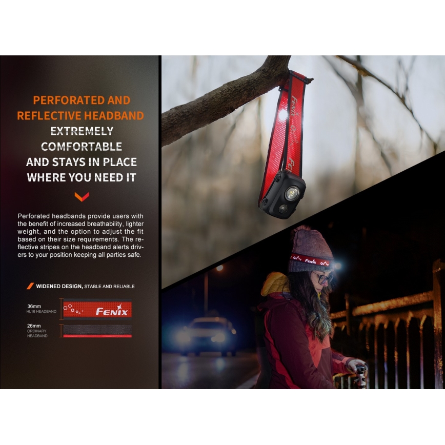 Fenix HL16V2PIN - LED Λάμπα κεφαλής LED/3xAAA IP66 450 lm 200 h ροζ