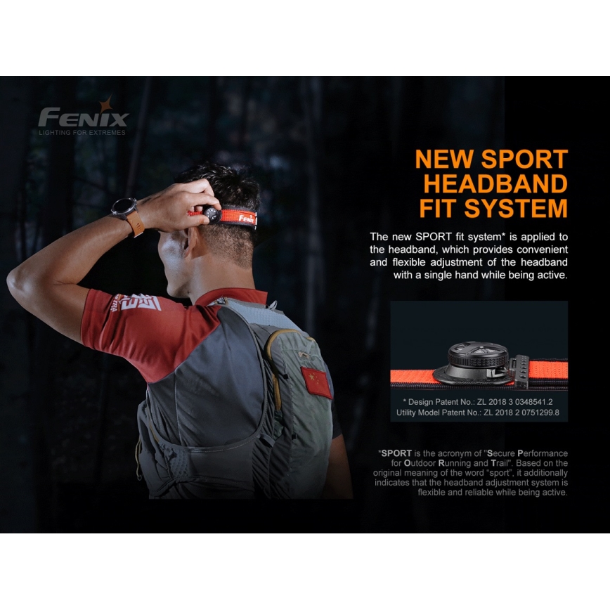 Fenix HL18RTRAIL - LED Επαναφορτιζόμενος προβολέας LED/3xAAA IP66 500 lm 300 ώρες