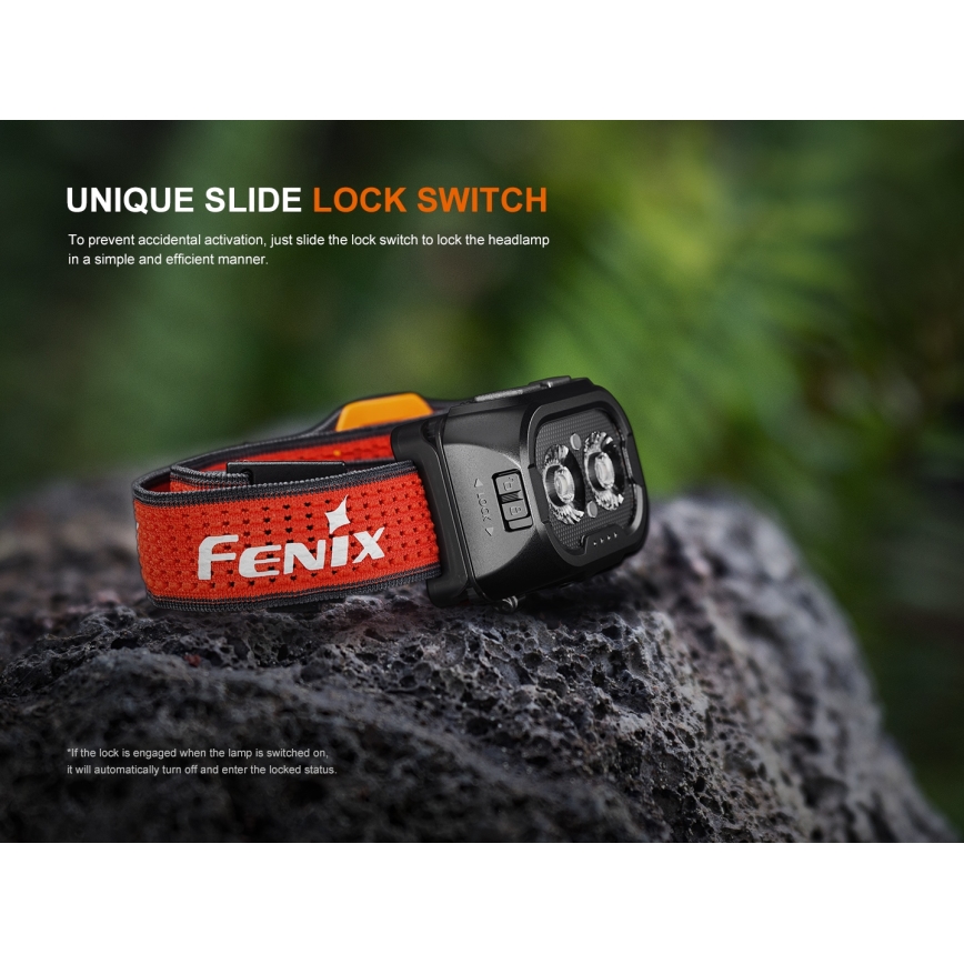 Fenix HL18RTV20WHT - LED Dimming επαναφορτιζόμενος φακός κεφαλής LED/USB IP66 800 γυαλιστερό 160 h λευκό/μαύρο