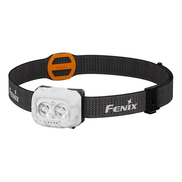 Fenix HL18RTV20WHT - LED Dimming επαναφορτιζόμενος φακός κεφαλής LED/USB IP66 800 γυαλιστερό 160 h λευκό/μαύρο