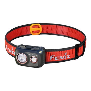 Fenix HL32RTBLCK - Επαναφορτιζόμενος φακός κεφαλής LED LED/USB/3xAAA IP66 800 γυαλιστερό 300 h 1900 mAh μαύρο/πορτοκαλί