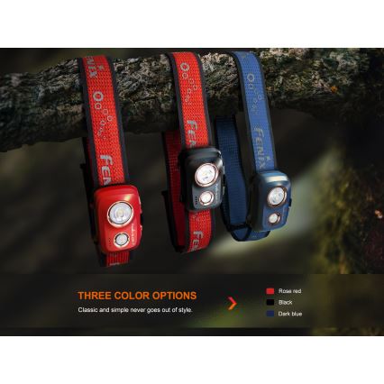 Fenix HL32RTBLCK - Επαναφορτιζόμενος φακός κεφαλής LED LED/USB/3xAAA IP66 800 γυαλιστερό 300 h 1900 mAh μαύρο/πορτοκαλί