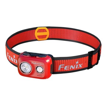 Fenix HL32RTRED - Επαναφορτιζόμενος φακός κεφαλής LED/USB/3xAAA IP66 800 lm 300 ώρες κόκκινο/πορτοκαλί