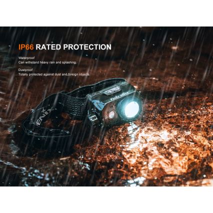 Fenix HL45R - LED Dimming επαναφορτιζόμενος φακός κεφαλής LED/USB IP66 1000 γυαλιστερό 240 h μαύρο