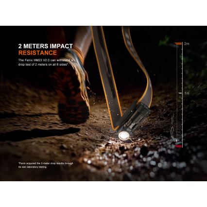 Fenix HM23V20 - LED Dimming φακός κεφαλής LED/1xAA IP68 300 lm 100 h