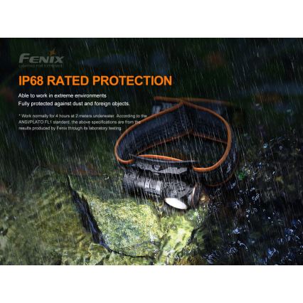 Fenix HM50RV20 - Επαναφορτιζόμενη λάμπα κεφαλής LED 3xLED/USB/1xCR123A IP68 700 γυαλιστερό 120 h 700 mAh