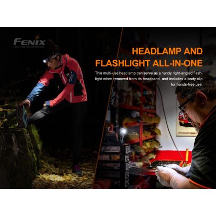 Fenix HM50RV20 - Επαναφορτιζόμενη λάμπα κεφαλής LED 3xLED/USB/1xCR123A IP68 700 γυαλιστερό 120 h 700 mAh