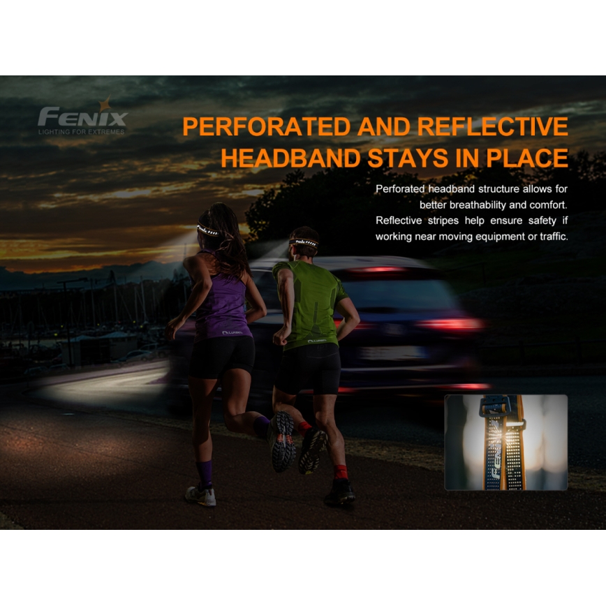Fenix HM50RV20 - Επαναφορτιζόμενη λάμπα κεφαλής LED 3xLED/USB/1xCR123A IP68 700 γυαλιστερό 120 h 700 mAh