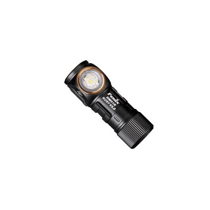 Fenix HM51RV30 - Ρυθμιζόμενος επαναφορτιζόμενος φακός κεφαλής LED/USB/1xCR123A 950 mAh IP68 860 lm 125 h πορτοκαλί