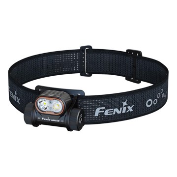 Fenix HM55RABL - Ρυθμιζόμενος επαναφορτιζόμενος LED φακός κεφαλής LED/USB/1xCR123A 1600 mAh IP68 1200 lm 141,2 h μαύρος