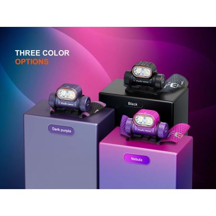 Fenix HM55RABL - Ρυθμιζόμενος επαναφορτιζόμενος LED φακός κεφαλής LED/USB/1xCR123A 1600 mAh IP68 1200 lm 141,2 h μαύρος