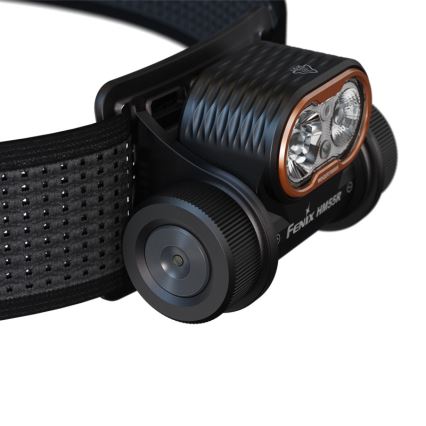 Fenix HM55RABL - Ρυθμιζόμενος επαναφορτιζόμενος LED φακός κεφαλής LED/USB/1xCR123A 1600 mAh IP68 1200 lm 141,2 h μαύρος