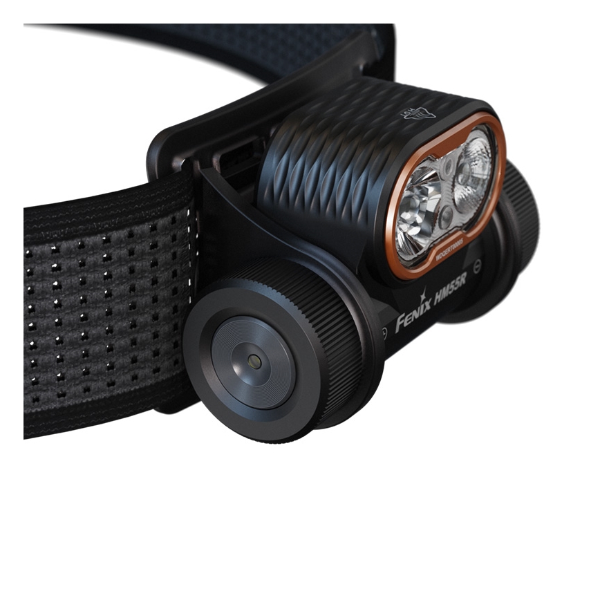 Fenix HM55RABL - Ρυθμιζόμενος επαναφορτιζόμενος LED φακός κεφαλής LED/USB/1xCR123A 1600 mAh IP68 1200 lm 141,2 h μαύρος
