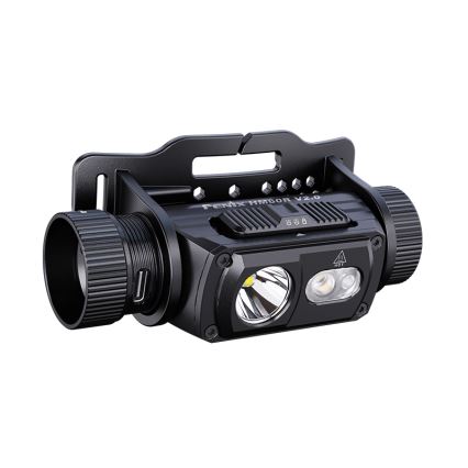 Fenix HM60RV20 - Φακός κεφαλής LED με ρύθμιση φωτεινότητας, επαναφορτιζόμενος LED/USB 4000 mAh IP68 1600 lm 292 h πορτοκαλί
