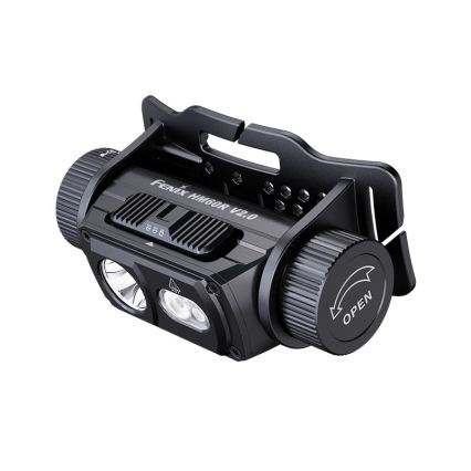 Fenix HM60RV20 - Φακός κεφαλής LED με ρύθμιση φωτεινότητας, επαναφορτιζόμενος LED/USB 4000 mAh IP68 1600 lm 292 h πορτοκαλί