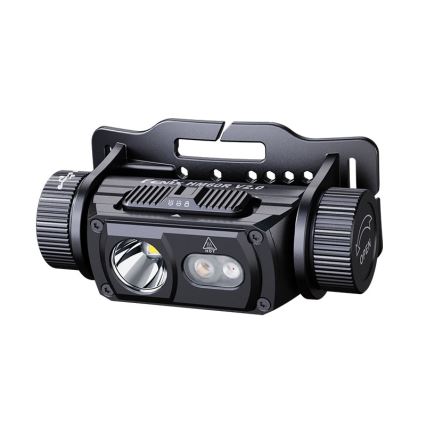 Fenix HM60RV20 - Φακός κεφαλής LED με ρύθμιση φωτεινότητας, επαναφορτιζόμενος LED/USB 4000 mAh IP68 1600 lm 292 h πορτοκαλί