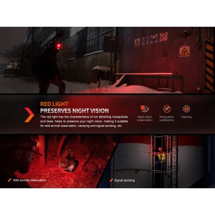 Fenix HM61RV20 - Επαναφορτιζόμενος φακός κεφαλής LED LED/USB/2xCR123A IP68 1600 lm 300 h 3400 mAh