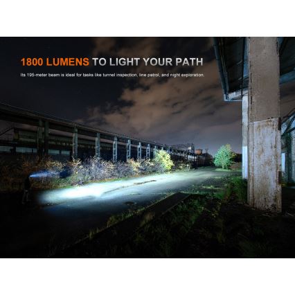 Fenix HM61RV30 - Επαναφορτιζόμενος φακός κεφαλής LED με ρύθμιση φωτεινότητας LED/USB/1xCR123A 4000 mAh IP68 1800 lm 400 h μαύρο